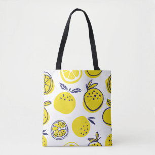 Sinaasappels vruchten naadloos patroon tote bag