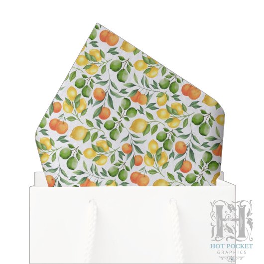 Sinaasappels Vruchtjes Tissue Papier