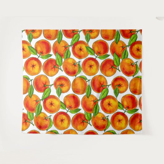 Sinaasappels Wandkleed (Voorkant (horizontaal))