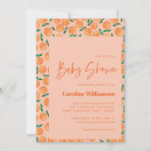Sinaasappels Waterverf Baby shower Kaart (Voorkant)