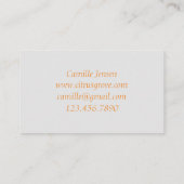 Sinaasappels Waterverf van citrusvruchten Visitekaartje (Achterkant)