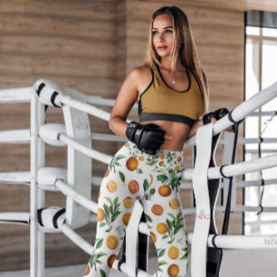 Sinaasappels White Fruit gepatterd   LEGGINGS
