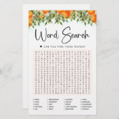 Sinaasappels Word Zoeken Spel Vrijgezellenfeest Ka (Voorkant / Achterkant)