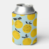 Sinaasappels Zomer: Vruchtbare  Patroon Blikjeskoeler (Blikje Voorkant)