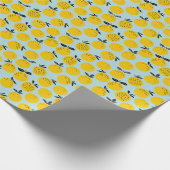 Sinaasappels Zomer: Vruchtbare  Patroon Cadeaupapier (Hoek)