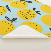 Sinaasappels Zomer: Vruchtbare  Patroon Sherpa Deken (3/4)