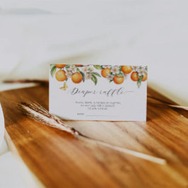 Sinaasappels Zomerluier Raffle Ticket Baby shower Informatiekaartje