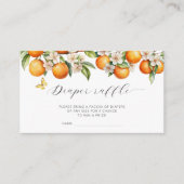 Sinaasappels Zomerluier Raffle Ticket Baby shower Informatiekaartje (Voorkant)