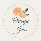 Sinaasappelsap Mimosa Bar Fles Sticker (Voorkant)