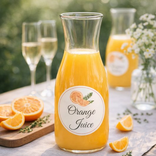 Sinaasappelsap Mimosa Bar Fles Sticker