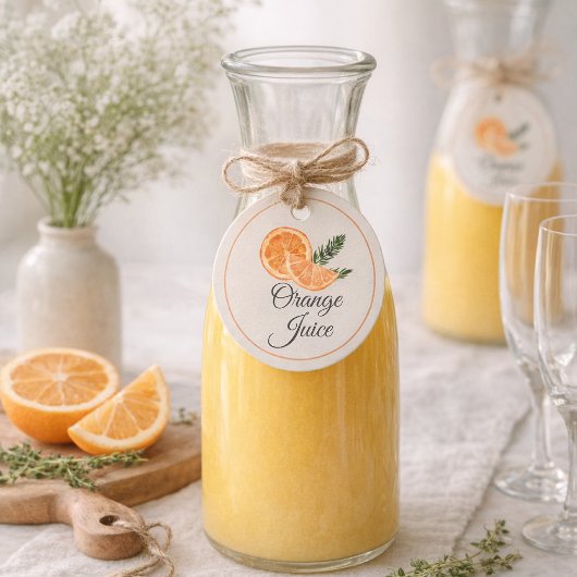 Sinaasappelsap Mimosa Bar Karaffel Etiket