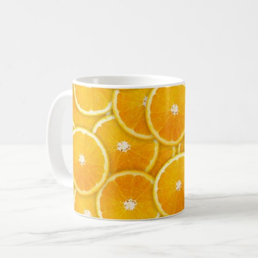 Sinaasappelschijfjes Koffiemok (Voorkant links)