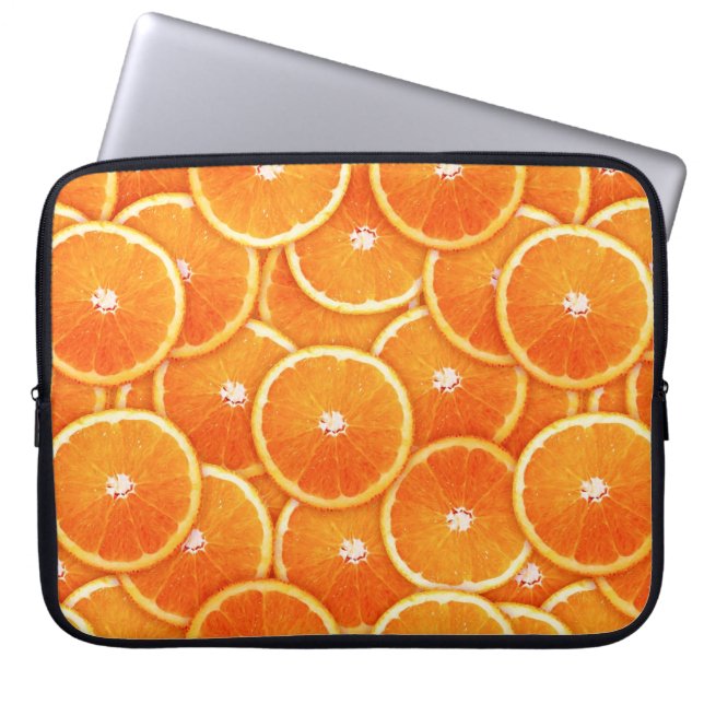 Sinaasappelschijfjes Laptop Sleeve (Voorkant)