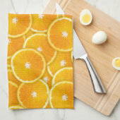 Sinaasappelschijfjes Theedoek (Quarter Fold)
