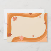 Sinaasappelvormige golvende bloemen verjaardagskaa kaart (Achterkant)