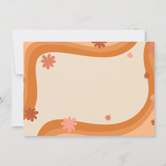 Sinaasappelvormige golvende bloemen verjaardagskaa kaart (Achterkant)