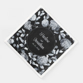 sinaasappelwijn met zwarte en zilveren kleur servet (Hoek)