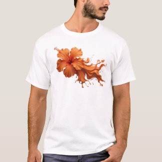 Sinaasbloem aangepast abstract kunst ontwerp t-shirt