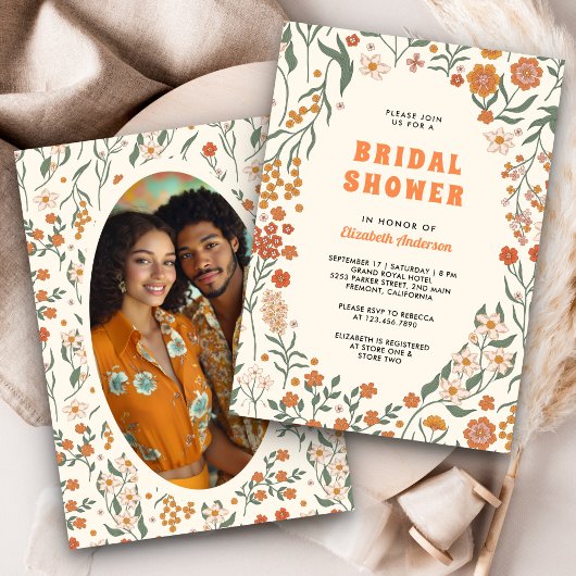 Sinaasbloem Bruiloft Bruidsshower Kaart