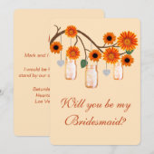 Sinaasbloemen Metselaars Potten Bruidsmeisje Kaart (Voorkant / Achterkant)