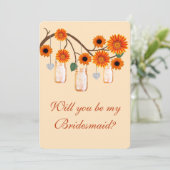 Sinaasbloemen Metselaars Potten Bruidsmeisje Kaart (Staand voorkant)