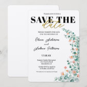 Sinaasbloesem bloemige uitnodiging om de datum te  (Voorkant / Achterkant)