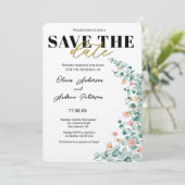 Sinaasbloesem bloemige uitnodiging om de datum te  (Staand voorkant)