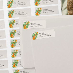 Sinaasbloesem Citrus Trouwadres Etiket