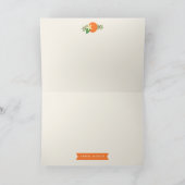 Sinaasbloesem Vouw Dankkaart Bedankkaart (Binnen)