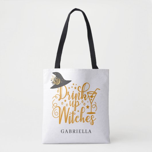 Sinaasdrank Opdrinken Heksen Calligraphy  Tote Bag (Voorkant)