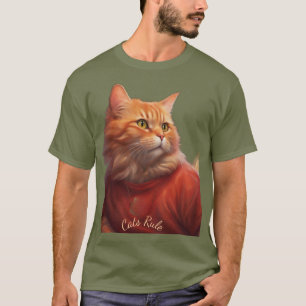 Sinaasgele kat met shirt zegt Katten Heersen