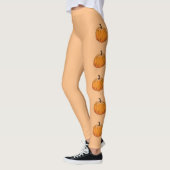 Sinaasgele Oranje Cartoon Pompoenen Leggings (Links)