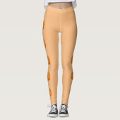 Sinaasgele Oranje Cartoon Pompoenen Leggings (Voorkant)