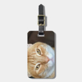 Sinaasgele oranje kat bagagelabel (Voorkant verticaal)