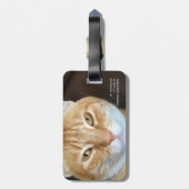 Sinaasgele oranje kat bagagelabel (Achterkant verticaal)