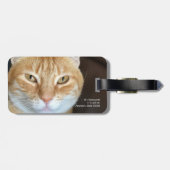 Sinaasgele oranje kat bagagelabel (Achterkant horizontaal)
