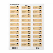 Sinaasgestreepte Heksenbenen Aangepaste Tekst Hall Etiket (Full Sheet)