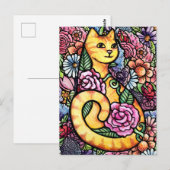 Sinaasgestreepte Kattenbloementuin Briefkaart (Voorkant / Achterkant)