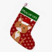 Sinaasgestreepte Kerstkat Kleine Kerstsok (Voorkant (Hangend))