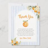 Sinaasje citrus babyshower bedankkaart (Voorkant)