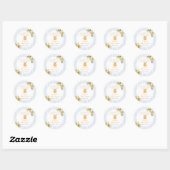 Sinaasje citrus kleine schatje babyshower sticker (Vel)