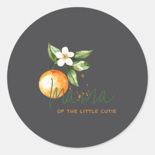 Sinaasjeugdige citrus Kleine schattige babyshower  Ronde Sticker