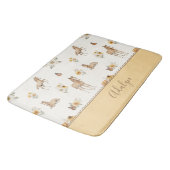 Sinaaspaard Wilde Bloem Monogram Patroon Badmat (Gekanteld)