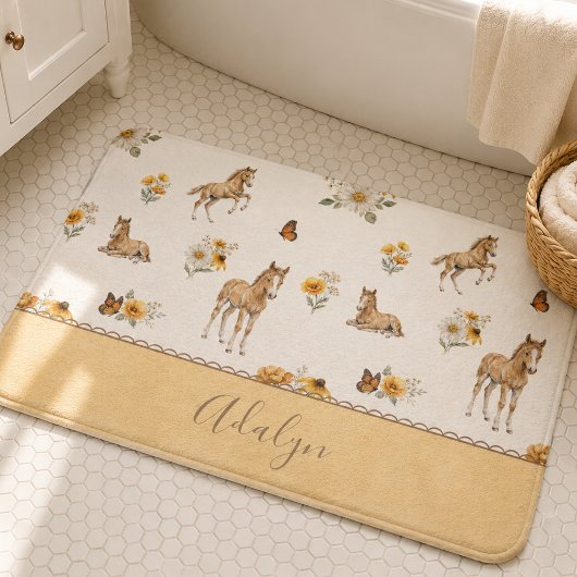 Sinaaspaard Wilde Bloem Monogram Patroon Badmat