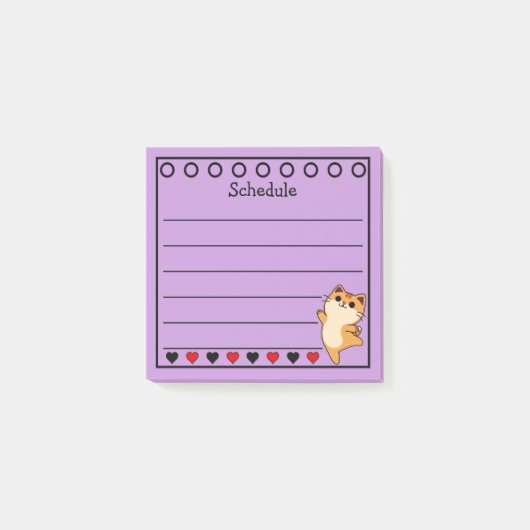 Sinaaspoes Kat Planning Lila Post-it® Notes (Voorkant)