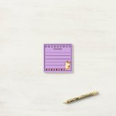 Sinaaspoes Kat Planning Lila Post-it® Notes (Op bureau)