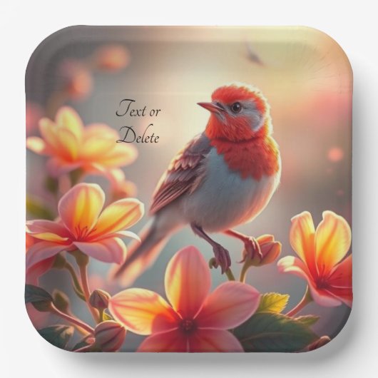 Sinaasvogel Bloem Papier Bord (Voorkant)