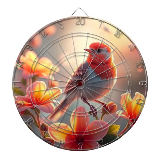 Sinaasvogel Bloemendartbord Dartbord (Voorkant)
