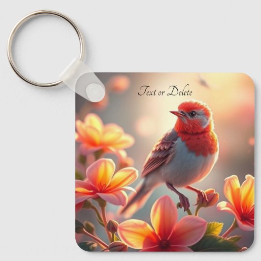 Sinaasvogel Bloemensleutelhanger Sleutelhanger (Voorkant)