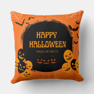 Sinaaszwart Gelukkig Halloween Kussen